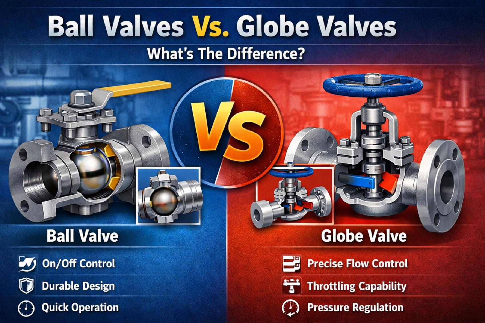 Ball Valves Vs. Globe Valves: What’s The Difference?